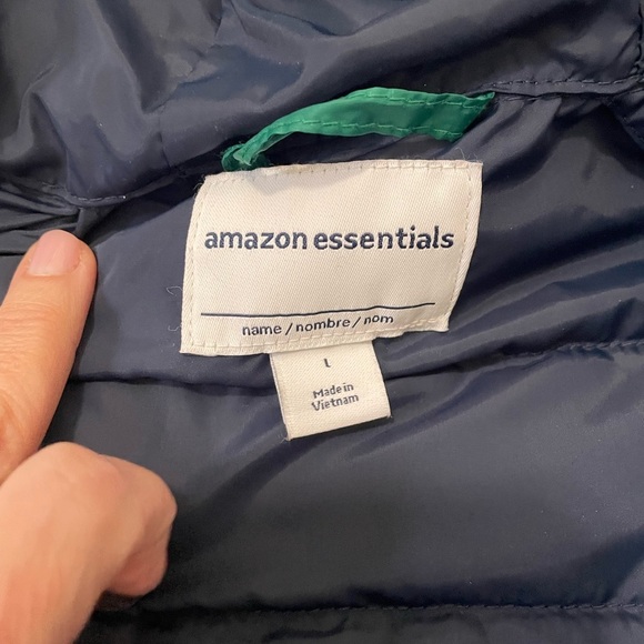 Youth Amazon Essentials Hooded Puffer Jacket Size Large - Picture 2 of 7